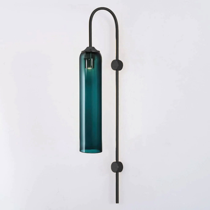 Modern Capsule Glass Wall Sconce - Elongated Gooseneck Pill Light