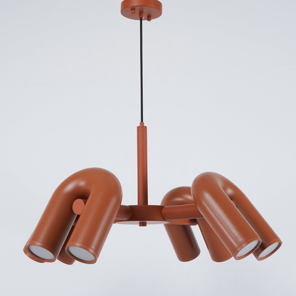 Modern U-Shaped Modular Chandelier - Sculptural Arch Tubular Pendant Light