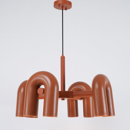 Modern U-Shaped Modular Chandelier - Sculptural Arch Tubular Pendant Light