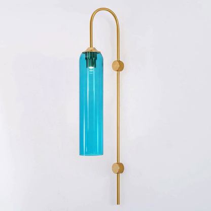 Modern Capsule Glass Wall Sconce - Elongated Gooseneck Pill Light