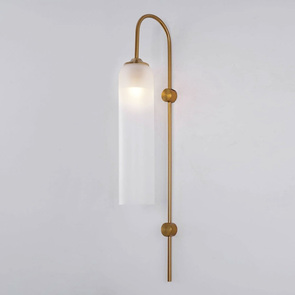 Modern Capsule Glass Wall Sconce - Elongated Gooseneck Pill Light