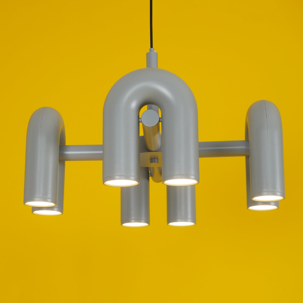 Modern U-Shaped Modular Chandelier - Sculptural Arch Tubular Pendant Light