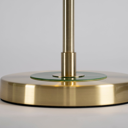 Spun Metal Table Lamp with Pull Chain and Acrylic Diffuser - Industrial