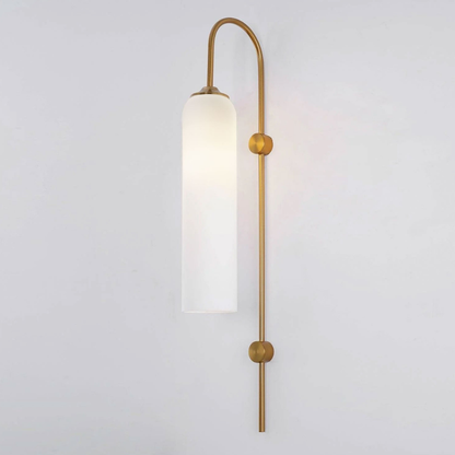 Modern Capsule Glass Wall Sconce - Elongated Gooseneck Pill Light