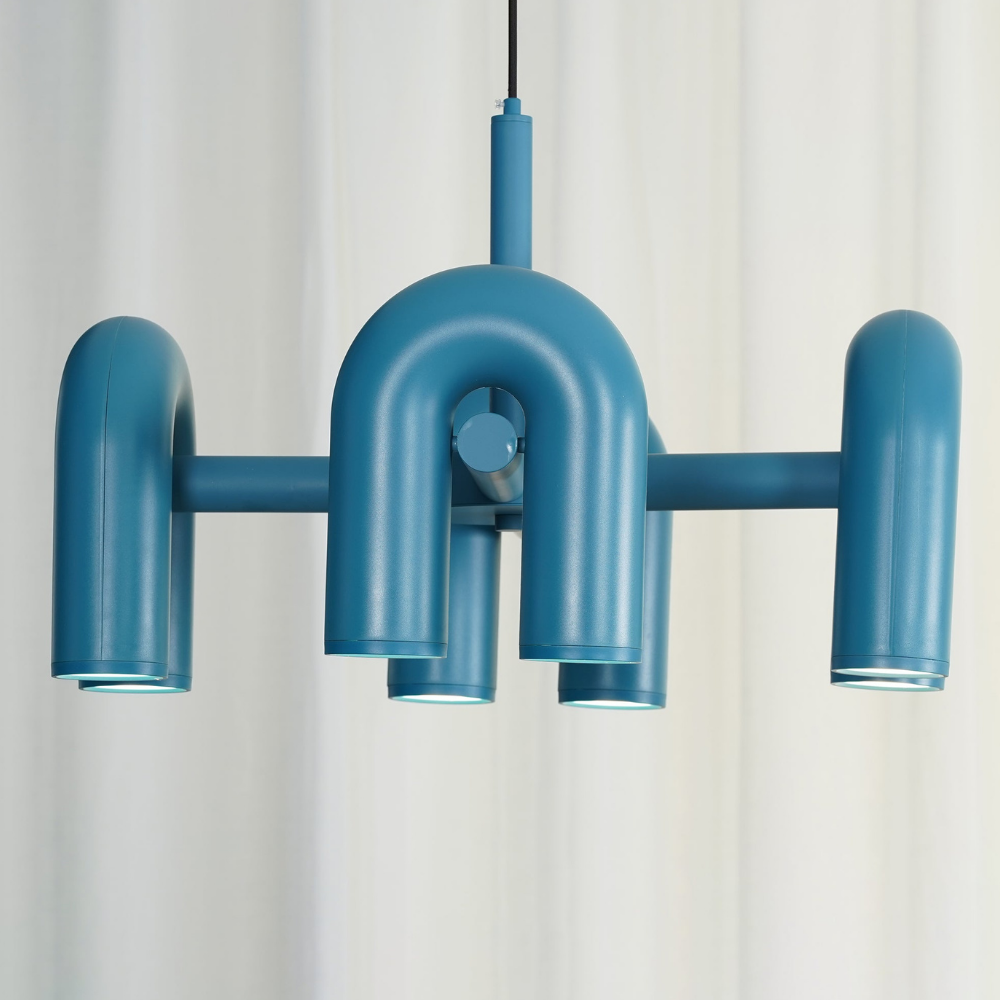Modern U-Shaped Modular Chandelier - Sculptural Arch Tubular Pendant Light