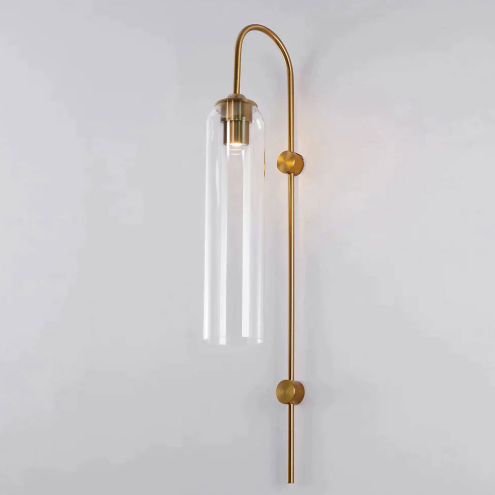Modern Capsule Glass Wall Sconce - Elongated Gooseneck Pill Light