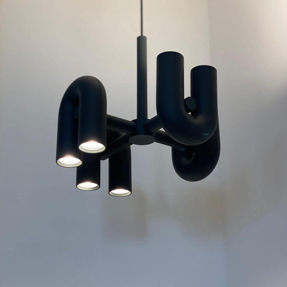 Modern U-Shaped Modular Chandelier - Sculptural Arch Tubular Pendant Light