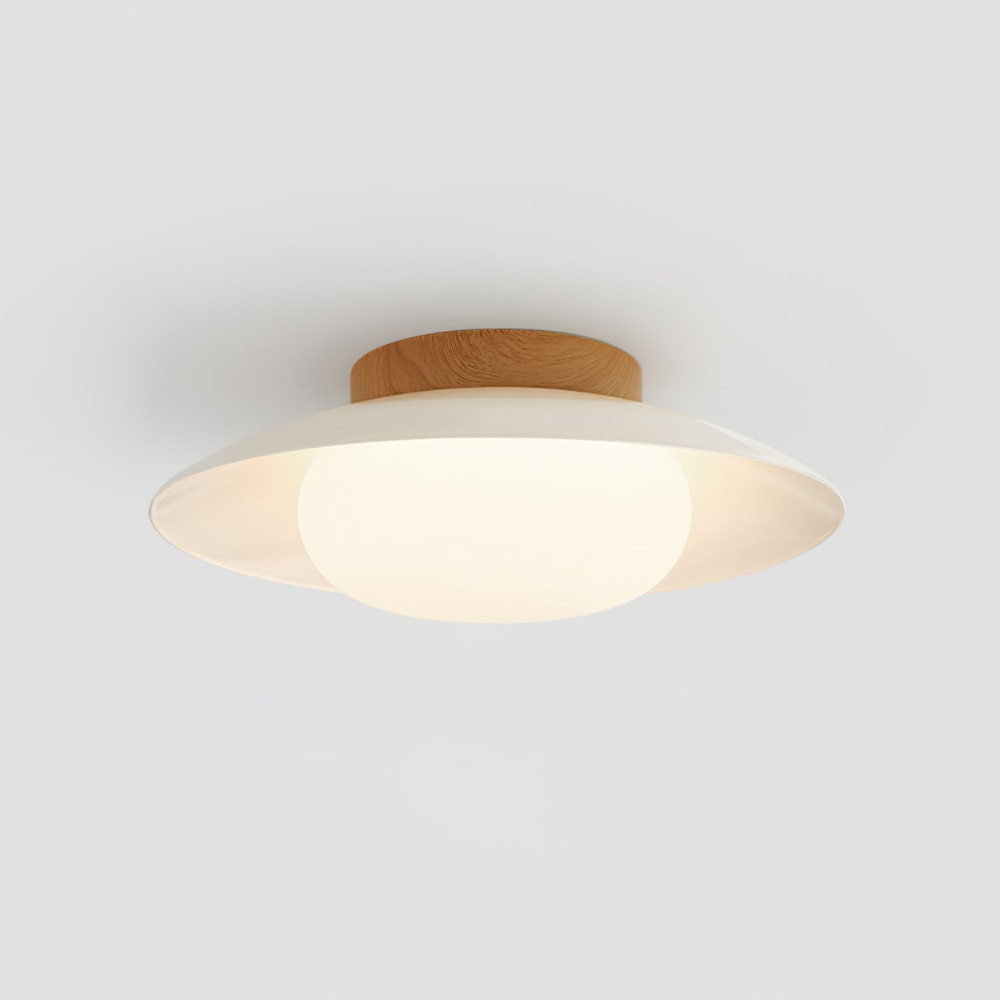 Low-Profile Acrylic Disk Ceiling Lamp - Architectural Cream LED Sconce
