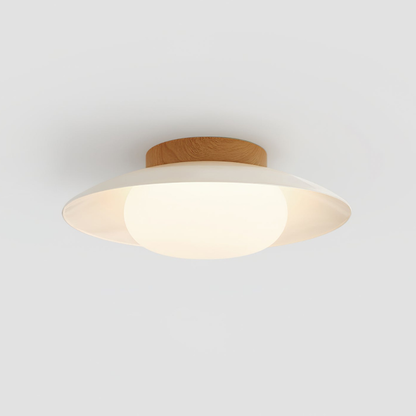 Low-Profile Acrylic Disk Ceiling Lamp - Architectural Cream LED Sconce