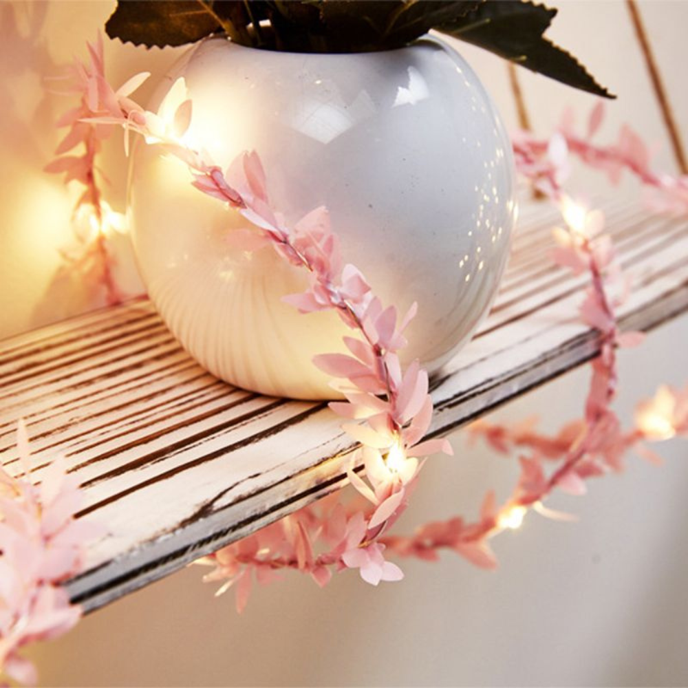 Willow Leaf Fairy Lights - Artificial Vine LED String Garland