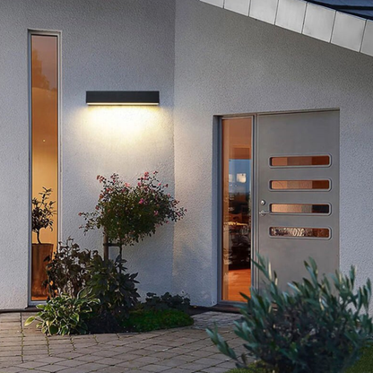 Outdoor LED Porch Lights with Frosted Acrylic Shade and Aluminum Body - Modern Sconce
