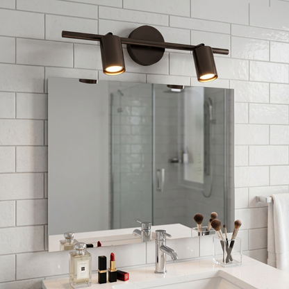 Led vanity lights with Adjustable Twin Cylinder Heads - Industrial Modern