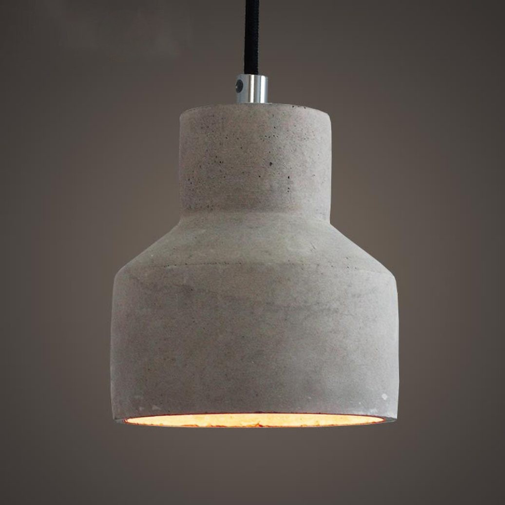 Modern Concrete Minimalist Pendant Light - Nordic Industrial Geometric Hanging Lamp