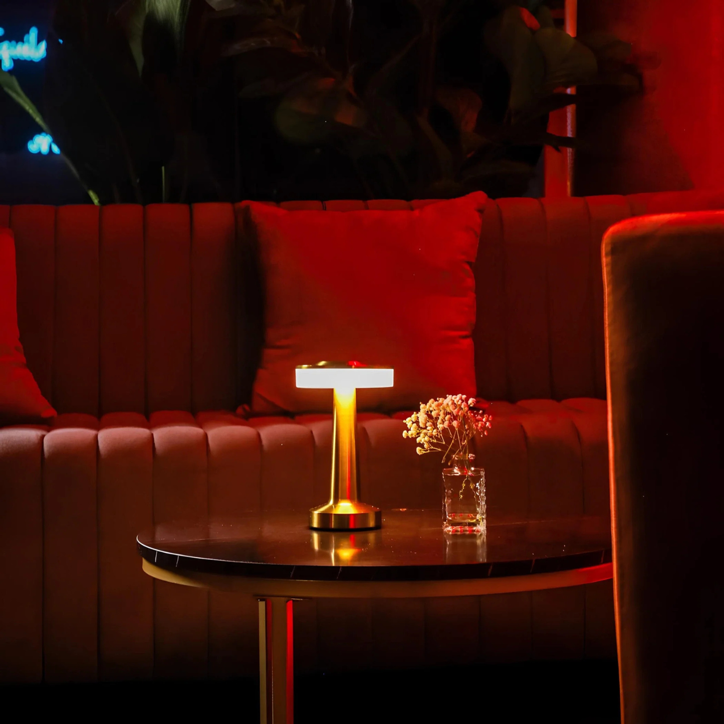 Cordless LED Disc Touch Lamp