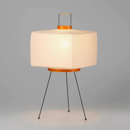 Floor Lamp with Rice Paper Shade and Tripod Legs - Modern Japanese Style