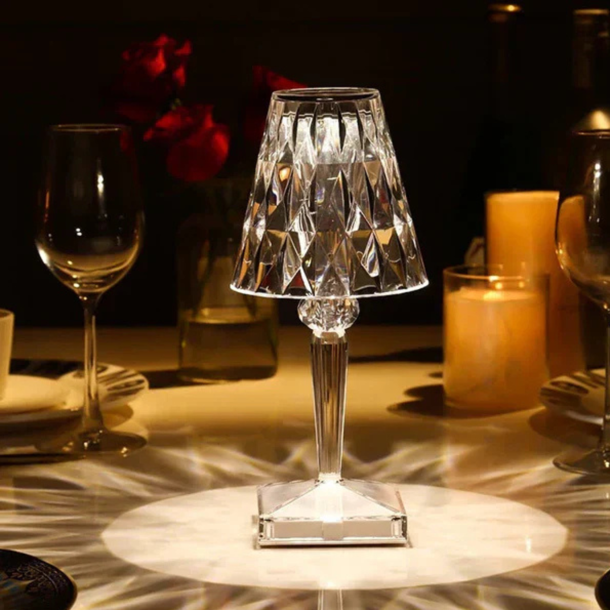 Rechargeable Cordless Crystal LED Lamp