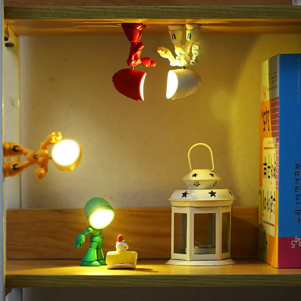 Modern Robot-Inspired Mini LED Lamp - Playful Character Accent Nightlight