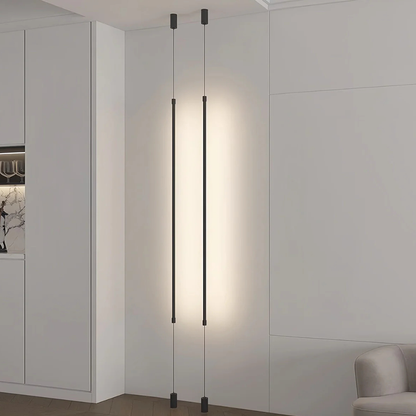 Adjustable Floor Lamp with Floor-to-Ceiling Vertical Line - High Modern Minimalist