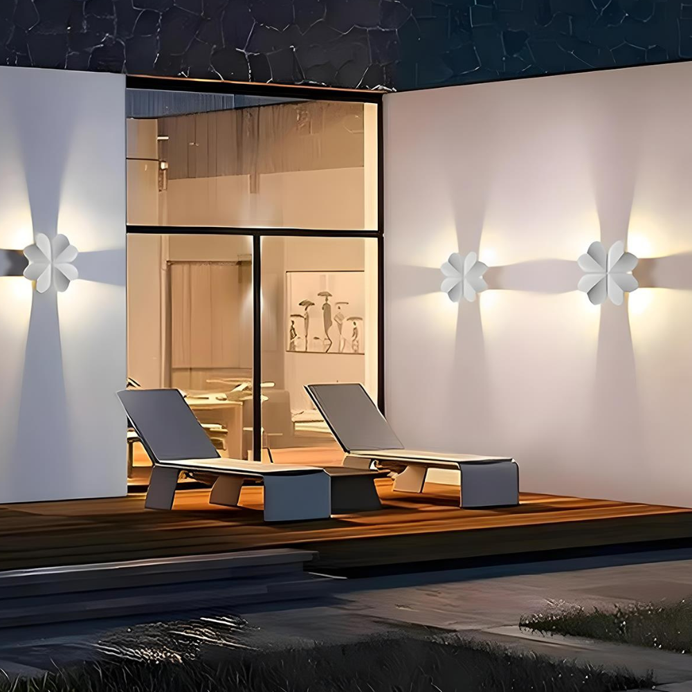 Permanent Outdoor House Lights with Nature-Inspired Silhouettes - Modern Sconce