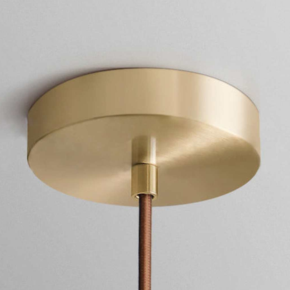 Modern Pebble Glass & Timber Pendant Light - Japandi Disk Pendant Lights