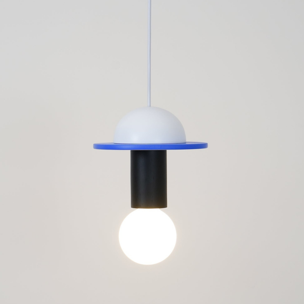 Nordic Geometric Wood Pendant Light - Modern Hand-Turned Orbital Hanging Lamp