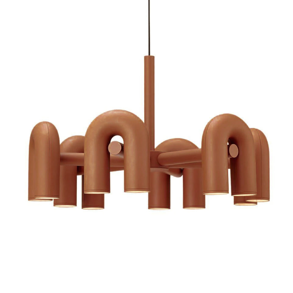 Modern U-Shaped Modular Chandelier - Sculptural Arch Tubular Pendant Light