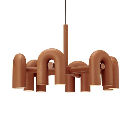 Modern U-Shaped Modular Chandelier - Sculptural Arch Tubular Pendant Light