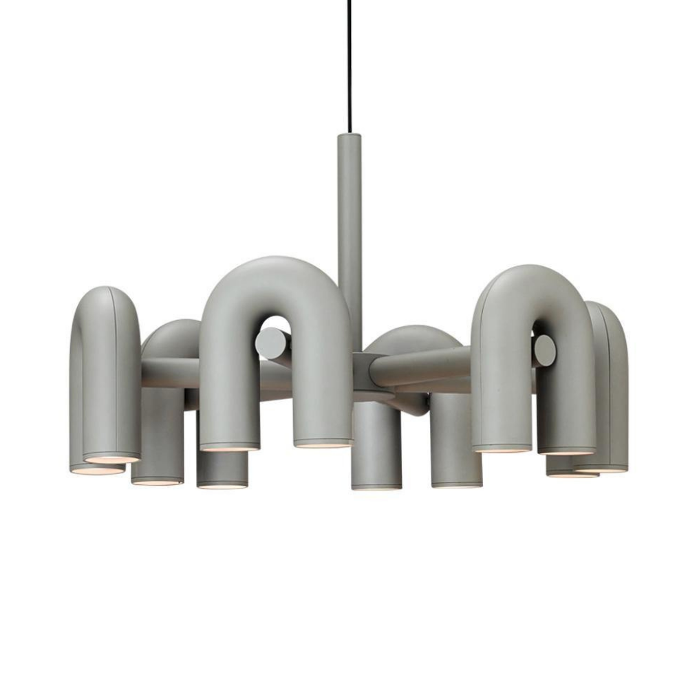 Modern U-Shaped Modular Chandelier - Sculptural Arch Tubular Pendant Light
