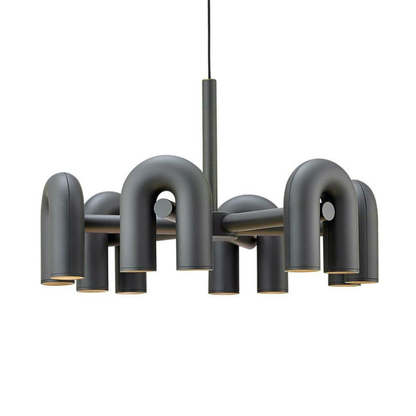 Modern U-Shaped Modular Chandelier - Sculptural Arch Tubular Pendant Light