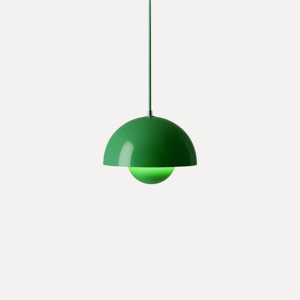 Pendant Light with Nested Dome Metal Shades - Mid Century Modern Retro