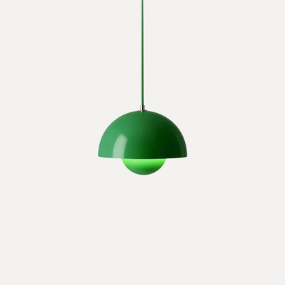 Pendant Light with Nested Dome Metal Shades - Mid Century Modern Retro