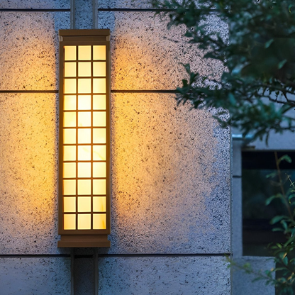 Porch Light with Stainless Steel Housing and Stone Texture - Weather Ready