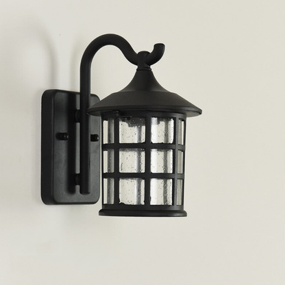 Led porch lantern with Classic European Silhouette and Black or Bronze Finish - Contemporary Sconce