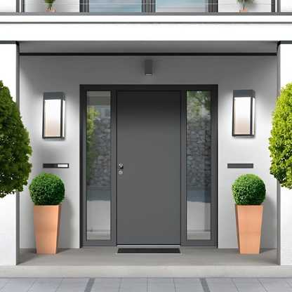 Modern Geometric Outdoor Wall Sconce - LED Linear Rectangular Lantern