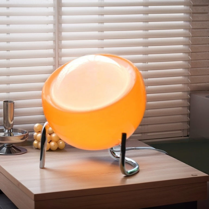 Retro Bauhaus Egg Shape Table Lamp - Warm Glow
