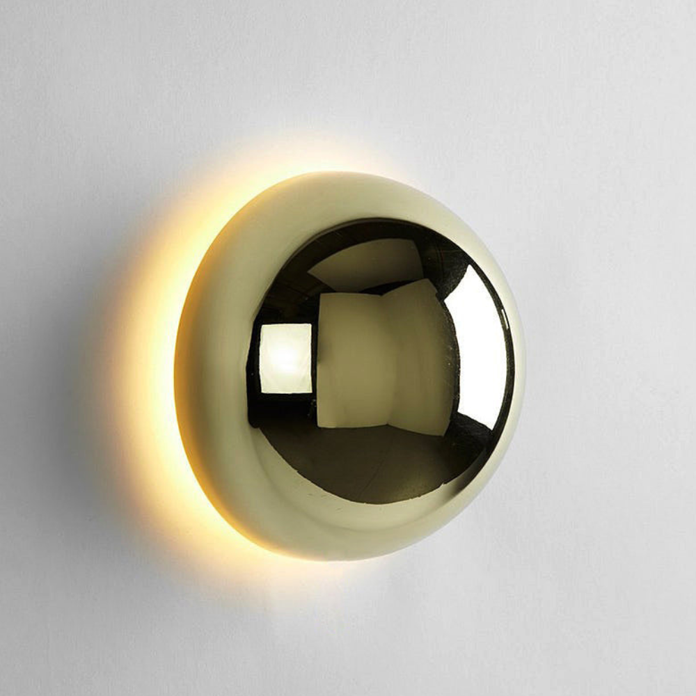 Eclipse Wall Sconce with Halo Backlit Effect - Bauhaus Modern Style