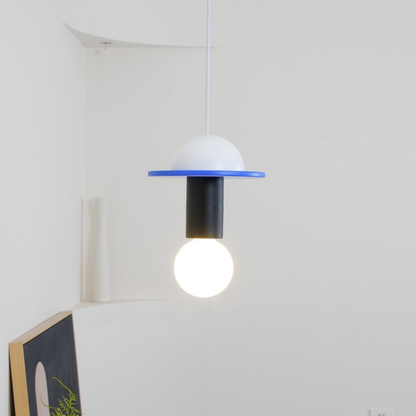 Nordic Geometric Wood Pendant Light - Modern Hand-Turned Orbital Hanging Lamp