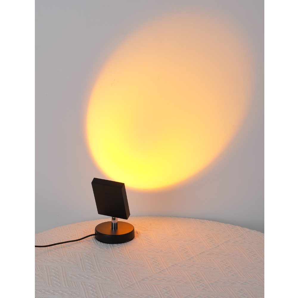 Modern Sunset Projector Lamp - Architectural Halo Mood Light for Photography