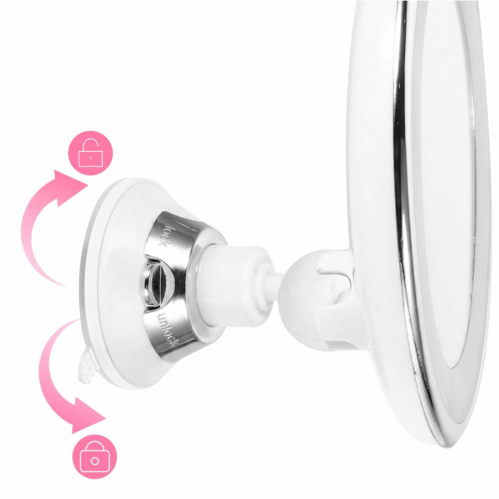 Led makeup mirror with Optical Zoom and Portable Frame - Contemporary Sconce