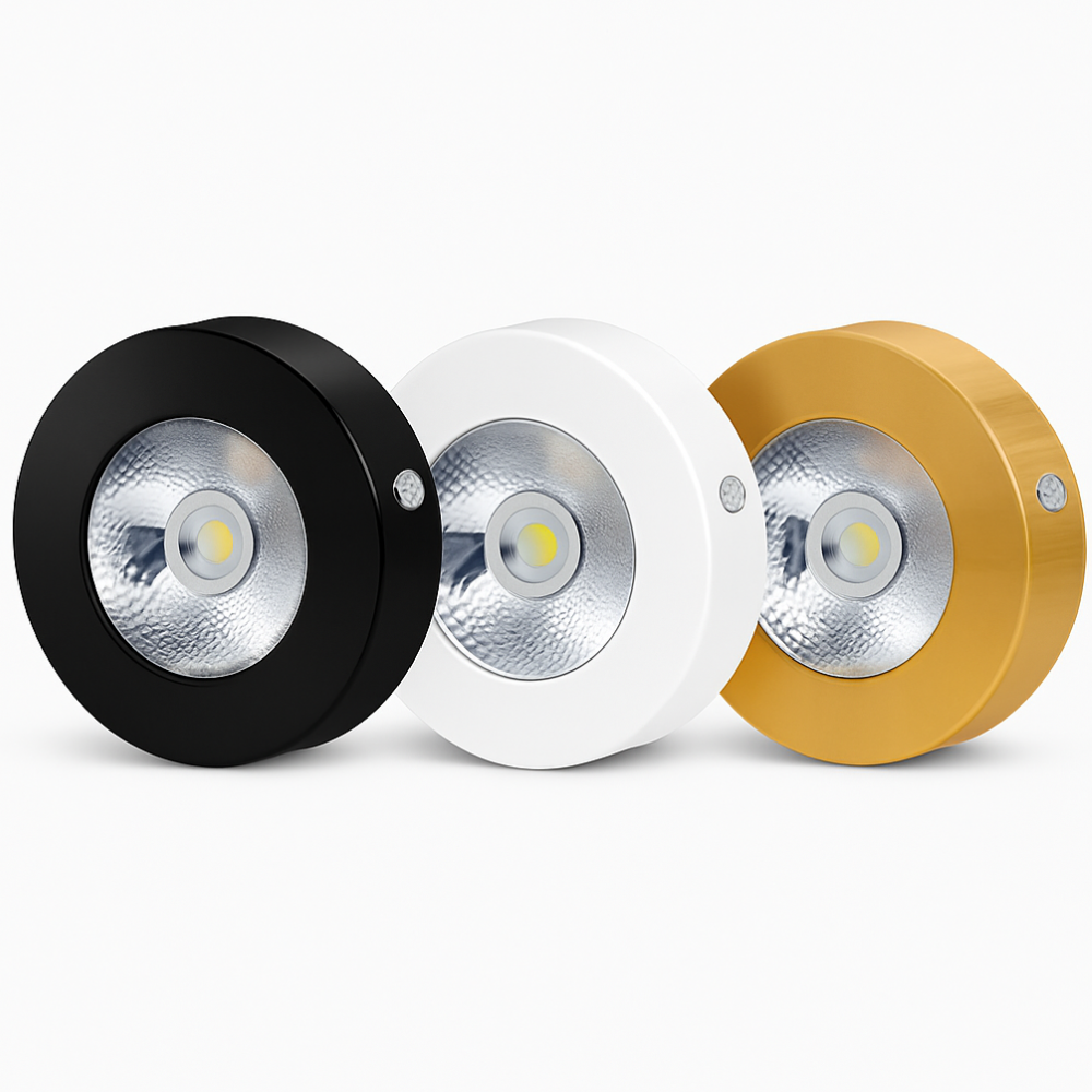 LED Undercabinet Lights with Surface Mounted Aluminum Housing - Mini Spotlight