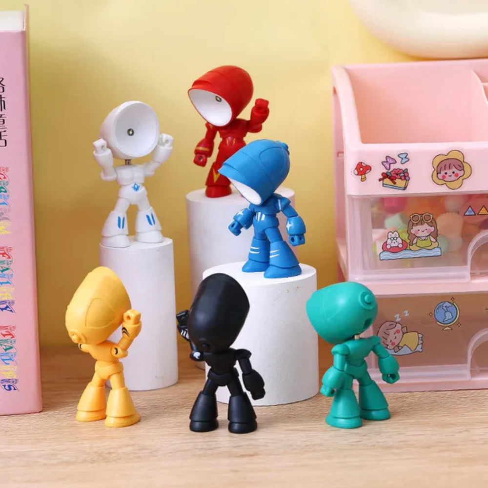 Modern Robot-Inspired Mini LED Lamp - Playful Character Accent Nightlight