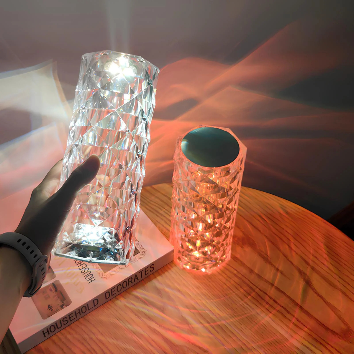 Sparkling Crystal Pattern Touch Lamp