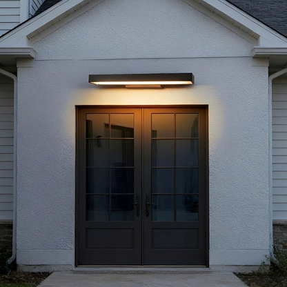 Solar Motion Lights Outdoor with Linear Stainless Steel Frame - Nordic
