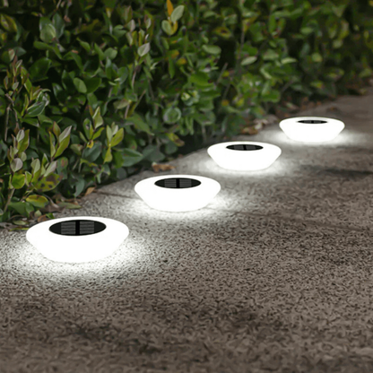Solar Powered Outdoor Pathway Light with Head and Garden Stake