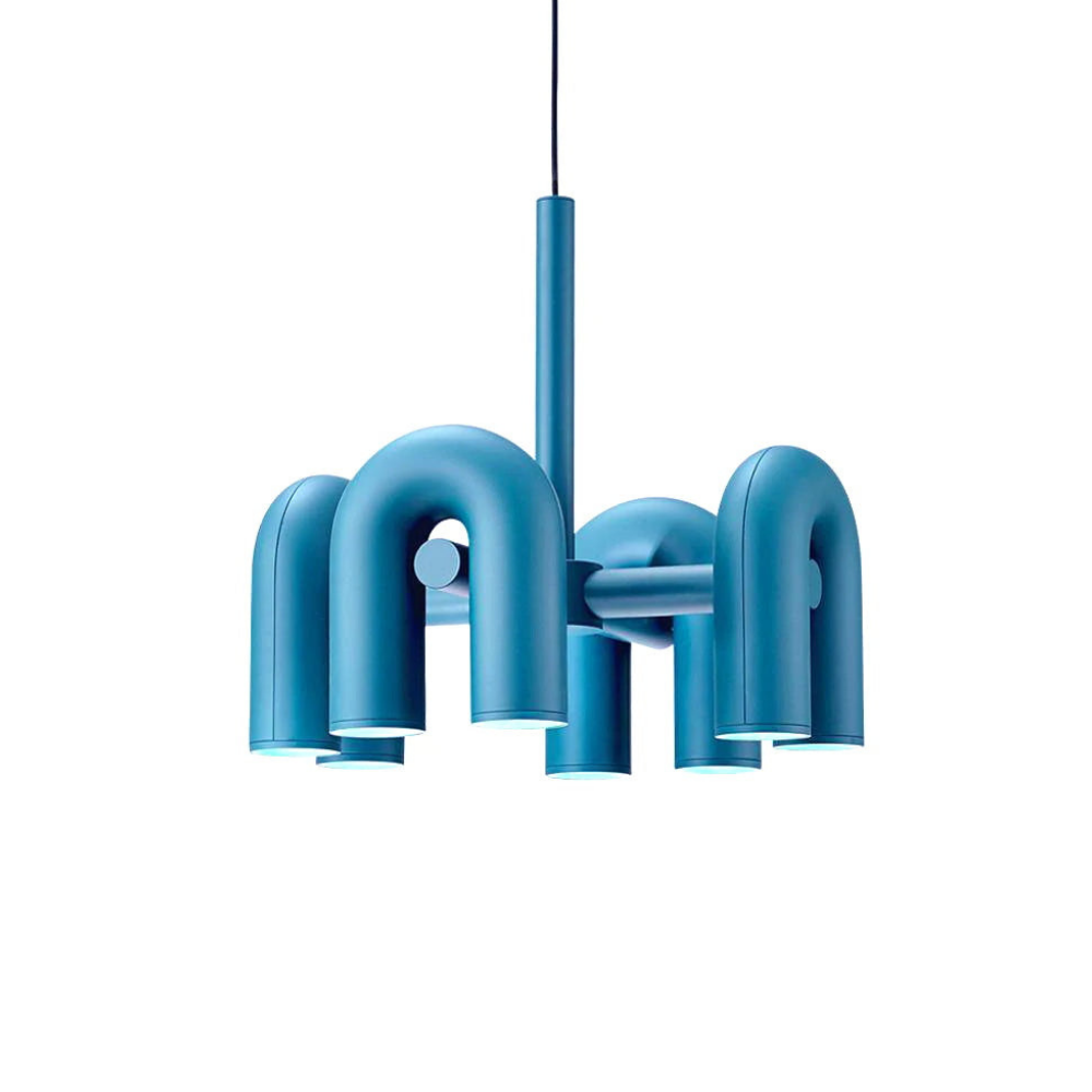 Modern U-Shaped Modular Chandelier - Sculptural Arch Tubular Pendant Light