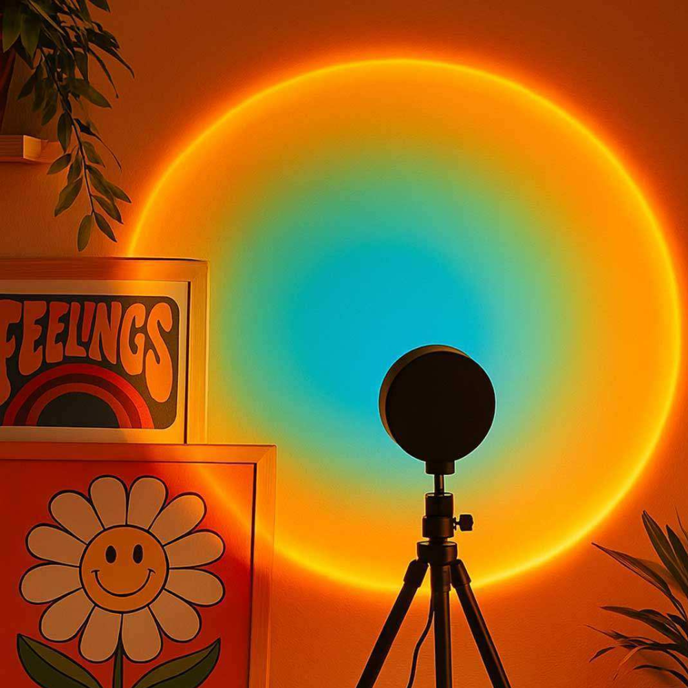 LED Sunset Light Projector with Remote - 16 Color Changing Ambient