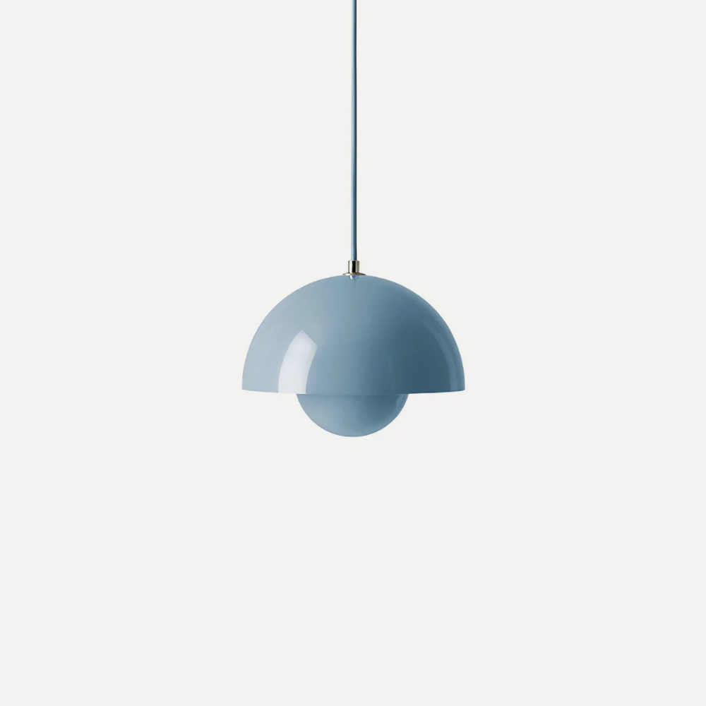 Pendant Light with Nested Dome Metal Shades - Mid Century Modern Retro