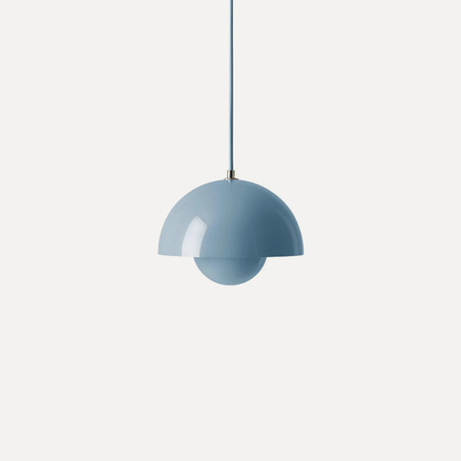 Pendant Light with Nested Dome Metal Shades - Mid Century Modern Retro