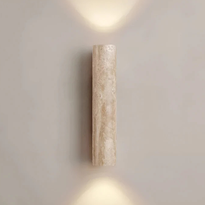 Modern Travertine Stone Wall Sconce - Wabi-Sabi Dual-Directional Wall Light