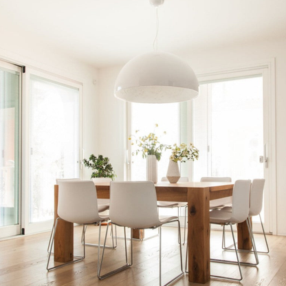 Modern Floral Relief Dome Pendant Light - Sculptural Garden Interior Pendant Lights